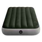 Casa si Gradina - Mobilier - Saltele si somiere - Saltele - Saltea gonflabila 1 persoana, Verde, cu pompa integrata, 0.99x0.25x1.91m - Infinity.ro