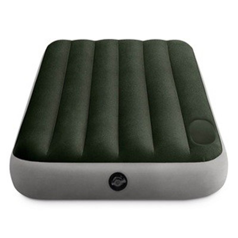 Casa si Gradina - Mobilier - Saltele si somiere - Saltele - Saltea gonflabila 1 persoana, Verde, cu pompa integrata, 0.99x0.25x1.91m - Infinity.ro