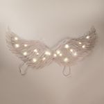 Jucarii, Copii si Bebe - Jucarii si jocuri - Jucarii de rol - Masti si costume copii - Aripi de Înger cu LED albe, 65x35cm, cu benzi elastice - Infinity.ro