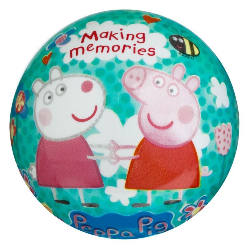Jucarii, Copii si Bebe - Jucarii si jocuri - Jucarii de exterior - Saltele si mingi pentru plaja - Minge de plaja din plastic cu model Peppa, 14 cm - Infinity.ro