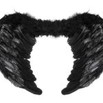 Jucarii, Copii si Bebe - Jucarii si jocuri - Jucarii de rol - Masti si costume copii - Aripi de Deghizare Negre cu Elastic, 65x40cm - Infinity.ro