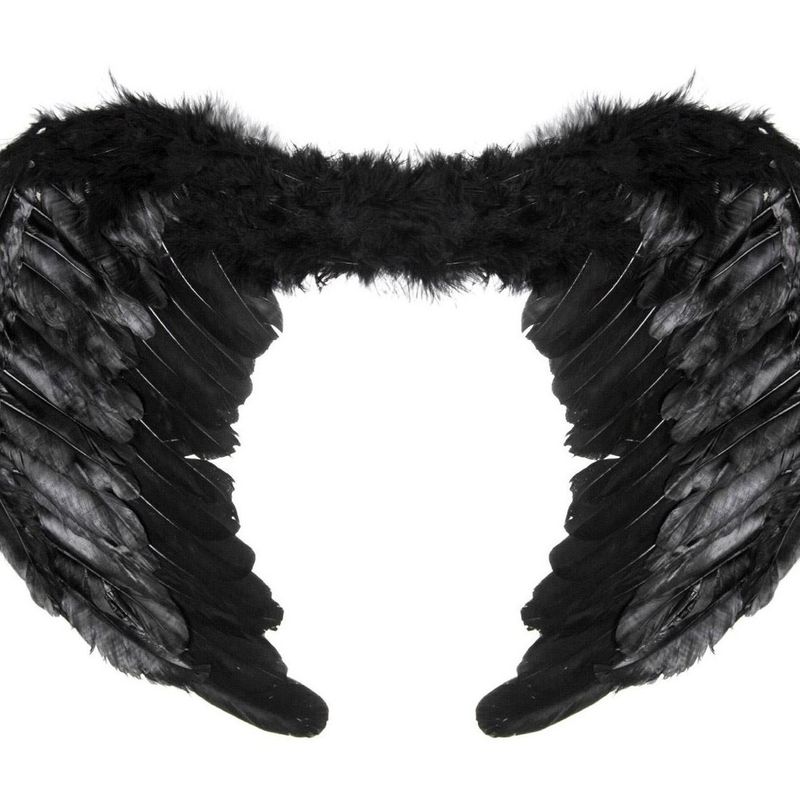 Jucarii, Copii si Bebe - Jucarii si jocuri - Jucarii de rol - Masti si costume copii - Aripi de Deghizare Negre cu Elastic, 65x40cm - Infinity.ro