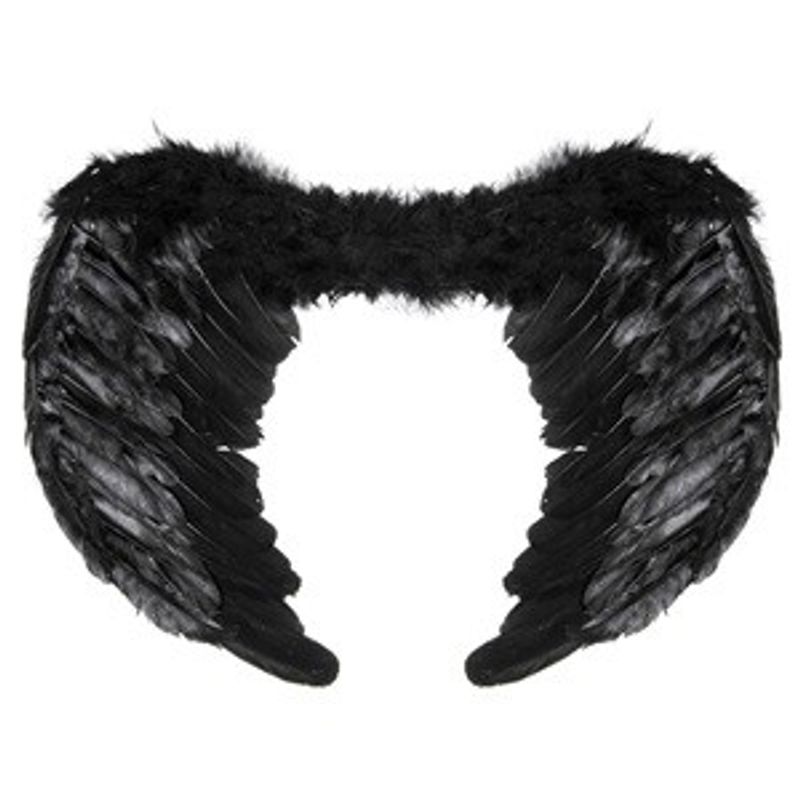 Jucarii, Copii si Bebe - Jucarii si jocuri - Jucarii de rol - Masti si costume copii - Aripi de Deghizare Negre cu Elastic, 65x40cm - Infinity.ro