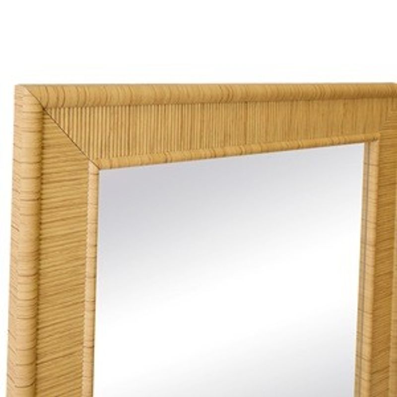 Casa si Gradina - Decoratiuni - Oglinzi - Oglinda de perete cu cadru impletit, 60x120cm, Bej - Infinity.ro