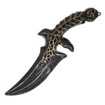 Jucarii, Copii si Bebe - Jucarii si jocuri - Jucarii de rol - Arme de jucarie - Cutit din Plastic pentru Deghizare, 33 cm, Negru si Auriu - Infinity.ro