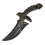 Jucarii, Copii si Bebe - Jucarii si jocuri - Jucarii de rol - Arme de jucarie - Cutit din Plastic pentru Deghizare, 33 cm, Negru si Auriu - Infinity.ro