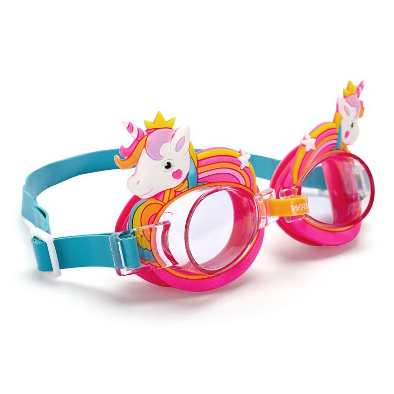 Jucarii, Copii si Bebe - Jucarii si jocuri - Jucarii de exterior - Colaci, ochelari si accesorii inot copii - Ochelari de înot pentru copii, roz, model unicorn, 3-6 ani - Infinity.ro