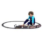Jucarii, Copii si Bebe - Jucarii si jocuri - Vehicule si jucarii cu telecomanda - Trenulete de jucarie - Trenulet Electric Western cu 3 Vagoane, Locomotiva cu Sunet si Lumini, Telecomanda, 16 Sine, 3+ Ani - Infinity.ro