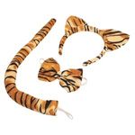 Jucarii, Copii si Bebe - Jucarii si jocuri - Jucarii de rol - Masti si costume copii - Set Deghizare Tigru pentru Copii, cu Bentita, Papion si Coada - Infinity.ro