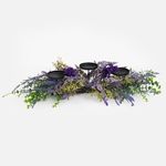 Casa si Gradina - Decoratiuni - Aromaterapie si lumanari - Suporturi lumanari - Aranjament pentru lumanari cu lavanda, 70 cm, metal, multicolor - Infinity.ro