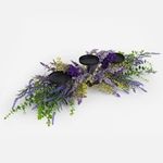 Casa si Gradina - Decoratiuni - Aromaterapie si lumanari - Suporturi lumanari - Aranjament pentru lumanari cu lavanda, 70 cm, metal, multicolor - Infinity.ro