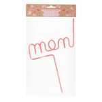 Casa si Gradina - Decoratiuni - Decoratiuni petrecere - Accesorii pentru petrecere - Pai Reutilizabil Flexibil cu Mesaj Mom pentru Petreceri - Infinity.ro
