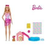 Jucarii, Copii si Bebe - Jucarii si jocuri - Papusi si accesorii - Papusi - Papusa cu set de joaca la piscina, cu 2 catelusi si accesorii, roz - Infinity.ro