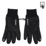 Fashion, accesorii si bijuterii - Barbati - Accesorii barbati - Manusi barbati - Manusi negre cu elastic si clips pentru ecran tactil, barbati - Infinity.ro