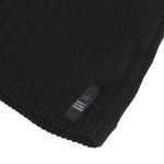 Fashion, accesorii si bijuterii - Barbati - Accesorii barbati - Esarfe si fulare barbati - Fular Circular Tricotat Negru cu Captuseala Fleece si Patch cu Stea pentru Barbati - Infinity.ro