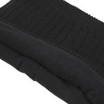Fashion, accesorii si bijuterii - Barbati - Accesorii barbati - Esarfe si fulare barbati - Fular Circular Tricotat Negru cu Captuseala Fleece si Patch cu Stea pentru Barbati - Infinity.ro