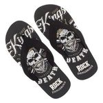 Fashion, accesorii si bijuterii - Barbati - Incaltaminte barbati - Slapi si papuci barbati - Slapi cu Banda Neagra pentru Barbati, Model Cranii, Negru - Infinity.ro