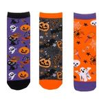 Fashion, accesorii si bijuterii - Femei - Lenjerie si pijamale femei - Sosete si ciorapi femei - Sosete de Halloween cu Model Figurine, 3 Perechi, Multicolore - Infinity.ro