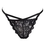 Fashion, accesorii si bijuterii - Femei - Lenjerie si pijamale femei - Lenjerie intima femei - Chiloti String Dama cu Dantela Neagra, Design Triunghiular - Infinity.ro