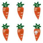 Casa si Gradina - Decoratiuni - Stickere decorative - Autocolante decorative din fetru, Morcovi, 12 buc, 5 cm - Infinity.ro