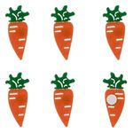 Casa si Gradina - Decoratiuni - Stickere decorative - Autocolante decorative din fetru, Morcovi, 12 buc, 5 cm - Infinity.ro