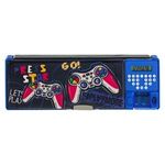 Carti si Birotica - Rechizite - Penare - Penar Magnetic Multifunctional cu Calculator si Ascutitoare, 25,5x3x9cm, Albastru - Infinity.ro