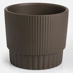 Casa si Gradina - Gradinarit si plante - Plante si ghivece - Ghivece si suporturi - Ghiveci decorativ ceramic, Maro, 19,5x17cm, 3,6L - Infinity.ro