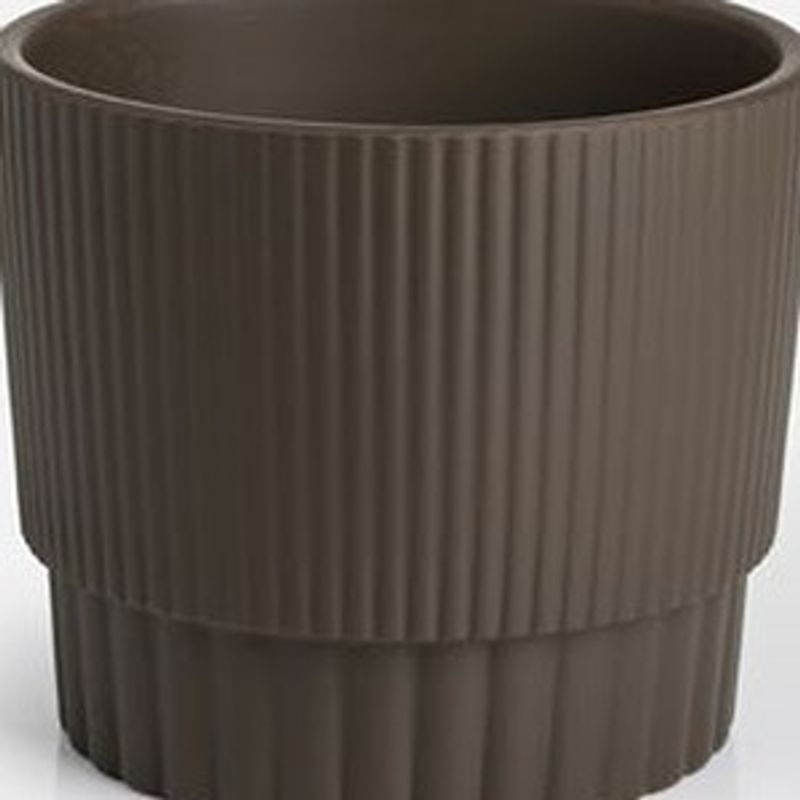 Casa si Gradina - Gradinarit si plante - Plante si ghivece - Ghivece si suporturi - Ghiveci decorativ ceramic, Maro, 19,5x17cm, 3,6L - Infinity.ro