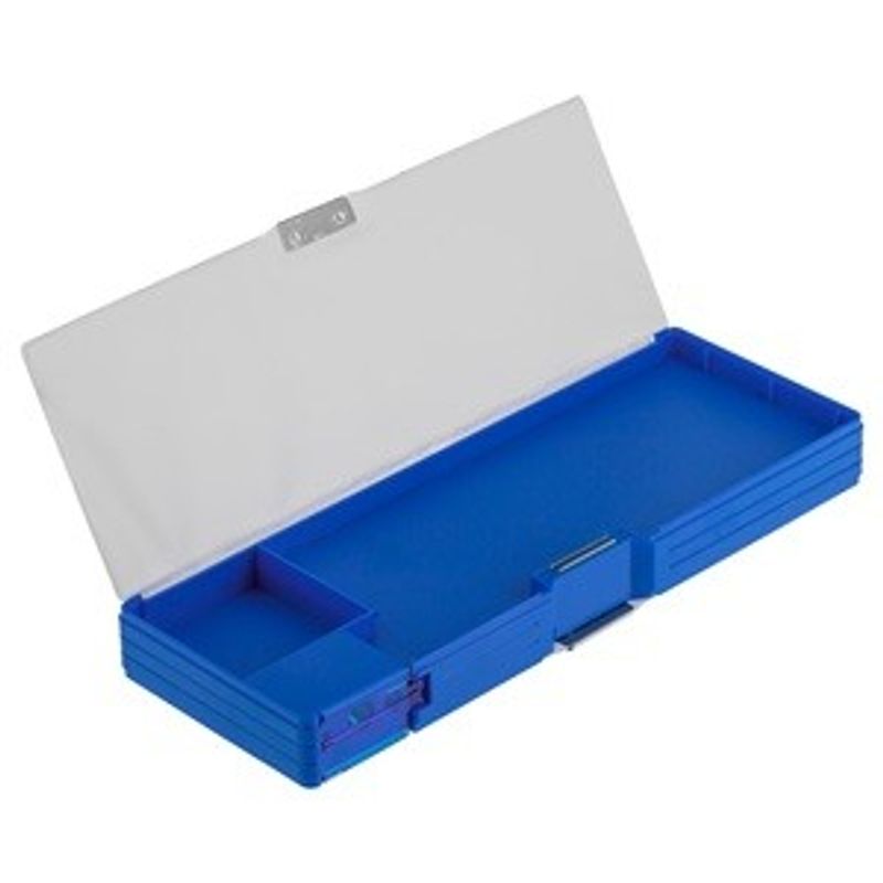 Carti si Birotica - Rechizite - Penare - Penar Magnetic Multifunctional cu Calculator si Ascutitoare, 25,5x3x9cm, Albastru - Infinity.ro