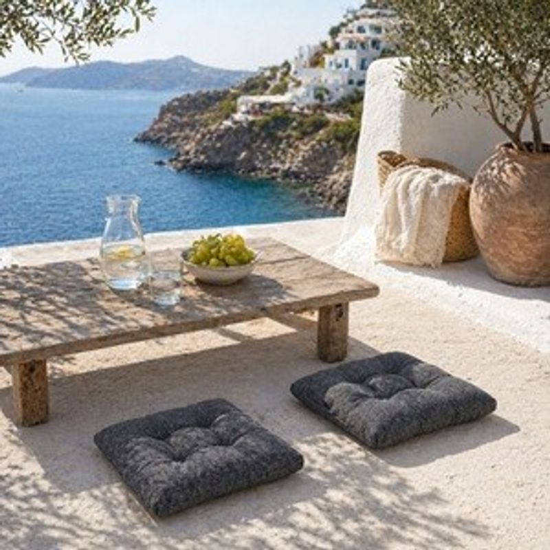 Casa si Gradina - Textile si covoare - Perne si pilote - Perne - Perna de podea antracit, 40x40 cm, cu memory foam - Infinity.ro