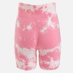 Fashion, accesorii si bijuterii - Femei - Imbracaminte femei - Pantaloni femei - Colanti Sport Roz Tie-Dye Biker pentru Femei - Infinity.ro
