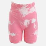 Fashion, accesorii si bijuterii - Femei - Imbracaminte femei - Pantaloni femei - Colanti Sport Roz Tie-Dye Biker pentru Femei - Infinity.ro