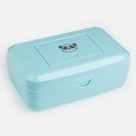 Casa si Gradina - Mobilier - Organizare si depozitare - Cutii depozitare - Cutie din Plastic Turcoaz pentru Servetele Umede, 20x11x8cm, cu Model Panda - Infinity.ro