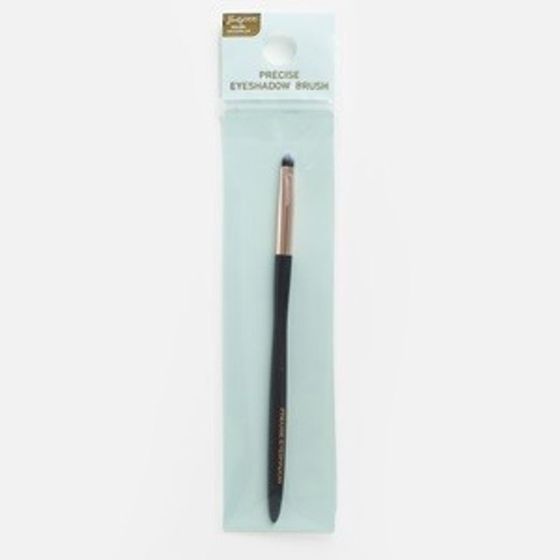 Ingrijire personala si Cosmetice - Machiaj - Aplicatoare si pensule machiaj - Pensula de machiaj cu forma plata, pentru fard de ochi, peri sintetici, negru si auriu - Infinity.ro