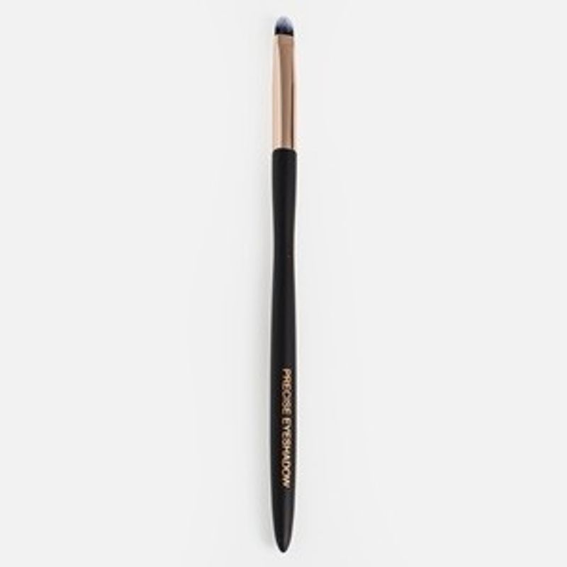 Ingrijire personala si Cosmetice - Machiaj - Aplicatoare si pensule machiaj - Pensula de machiaj cu forma plata, pentru fard de ochi, peri sintetici, negru si auriu - Infinity.ro
