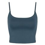 Fashion, accesorii si bijuterii - Femei - Imbracaminte femei - Camasi si bluze femei - Bluza Crop Top Petrol cu Bretele pentru Femei - Stil Casual - Infinity.ro