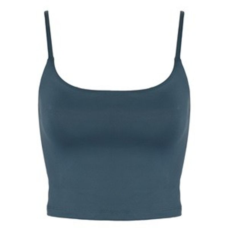 Fashion, accesorii si bijuterii - Femei - Imbracaminte femei - Camasi si bluze femei - Bluza Crop Top Petrol cu Bretele pentru Femei - Stil Casual - Infinity.ro