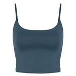 Fashion, accesorii si bijuterii - Femei - Imbracaminte femei - Camasi si bluze femei - Bluza Crop Top Petrol cu Bretele pentru Femei - Stil Casual - Infinity.ro