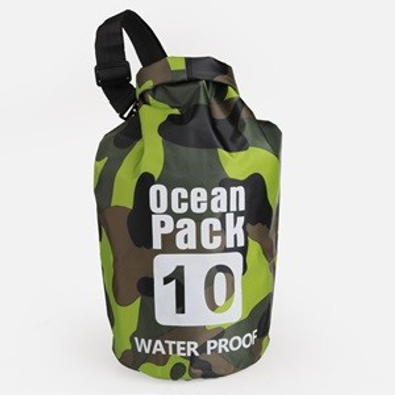 Carti si Birotica - Birotica - Articole ambalare - Rucsac Impermeabil din PVC, 10L, Verde Army - Infinity.ro