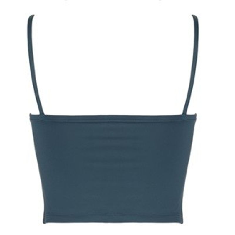 Fashion, accesorii si bijuterii - Femei - Imbracaminte femei - Camasi si bluze femei - Bluza Crop Top Petrol cu Bretele pentru Femei - Stil Casual - Infinity.ro