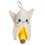 Jucarii, Copii si Bebe - Jucarii si jocuri - Jucarii de plus - Jucarie de plus banana, 18 cm, galbena, cu detalii brodate - Infinity.ro