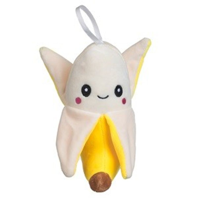 Jucarii, Copii si Bebe - Jucarii si jocuri - Jucarii de plus - Jucarie de plus banana, 18 cm, galbena, cu detalii brodate - Infinity.ro