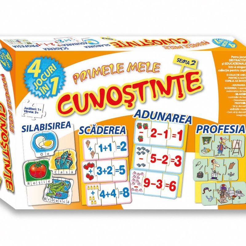 Jucarii, Copii si Bebe - Jucarii si jocuri - Jocuri si puzzle - Jocuri de societate - Joc de Societate Educativ 4 in 1, Multicolor, pentru Copii 3+ - Infinity.ro