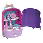 Jucarii, Copii si Bebe - Jucarii si jocuri - Jucarii de exterior - Spatii de joaca si accesorii - Set de Joaca Valiza cu Accesorii de Masa, 12 buc, Roz si Mov - Infinity.ro