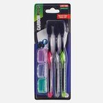 Ingrijire personala si Cosmetice - Igiena dentara - Periute de dinti clasice - Periute de dinti pentru adulti, Set 3 buc, 3 culori - Infinity.ro