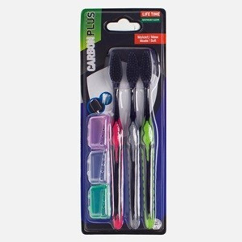Ingrijire personala si Cosmetice - Igiena dentara - Periute de dinti clasice - Periute de dinti pentru adulti, Set 3 buc, 3 culori - Infinity.ro
