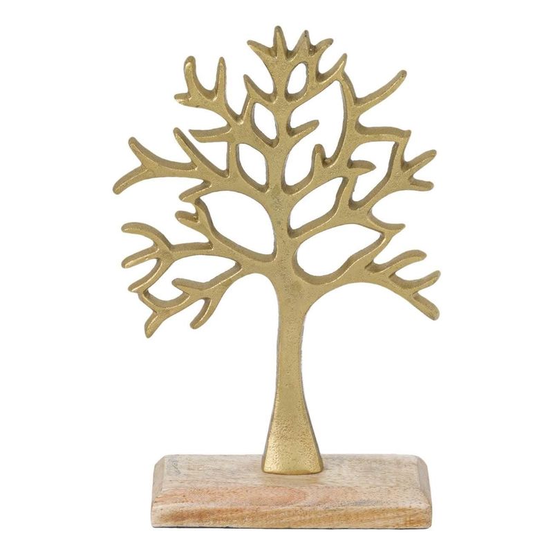 Casa si Gradina - Decoratiuni - Obiecte decorative - Accesorii decorative - Decoratiune de Masa, Pomul Vietii, Auriu, 27 cm - Infinity.ro
