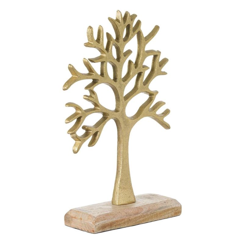 Casa si Gradina - Decoratiuni - Obiecte decorative - Accesorii decorative - Decoratiune de Masa, Pomul Vietii, Auriu, 27 cm - Infinity.ro
