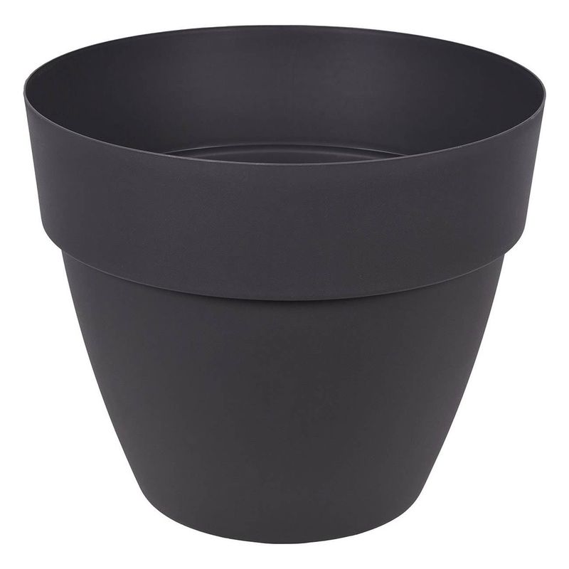 Casa si Gradina - Gradinarit si plante - Plante si ghivece - Ghivece si suporturi - Ghiveci Flori Plastic Antracit, 40x33.5cm, Capacitate 29L, Sistem Drenare Intern - Infinity.ro