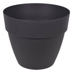 Casa si Gradina - Gradinarit si plante - Plante si ghivece - Ghivece si suporturi - Ghiveci Flori Plastic Antracit, 40x33.5cm, Capacitate 29L, Sistem Drenare Intern - Infinity.ro